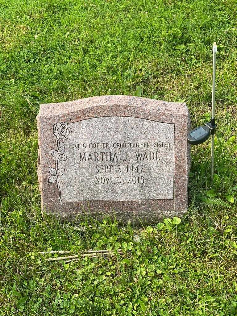 Martha J. Wade's grave. Photo 3