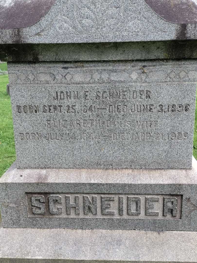 John E. Schneider's grave. Photo 3