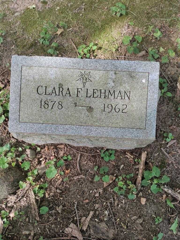 Clara F. Lehman's grave. Photo 3