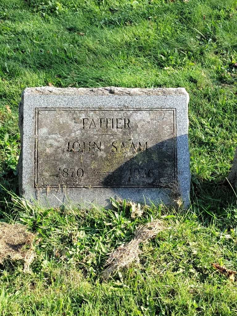 John Saam's grave. Photo 3