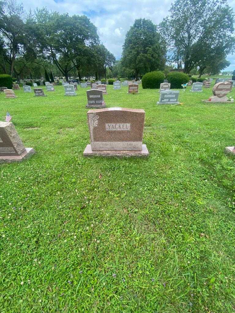 Anna L. Yackel's grave. Photo 1