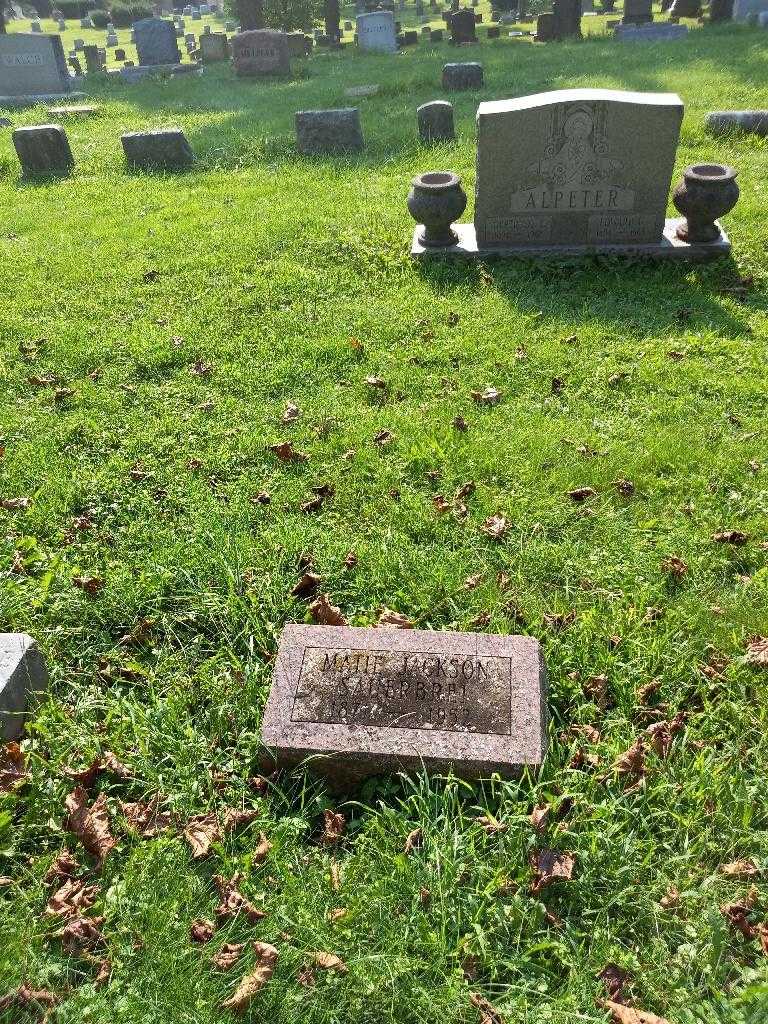 Matie Jackson Sauerbrei's grave. Photo 1