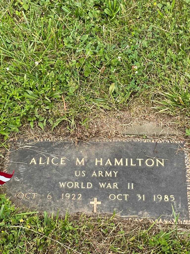 Alice M. Hamilton's grave. Photo 3