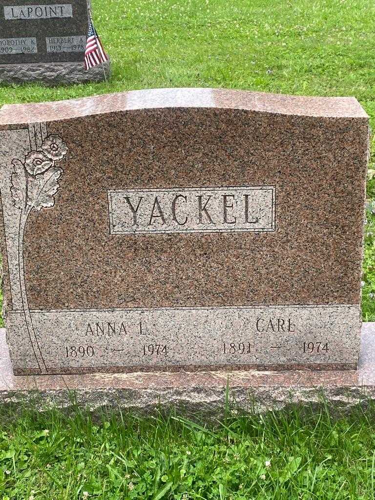 Anna L. Yackel's grave. Photo 3