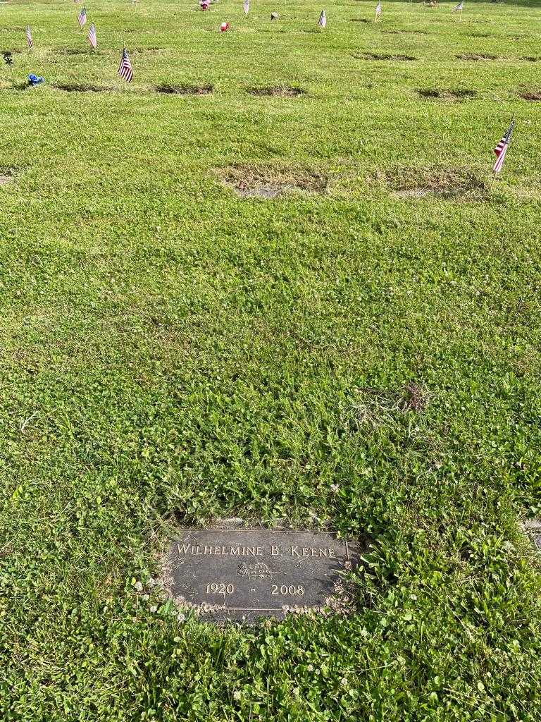Wilhelmine B. Keene's grave. Photo 2