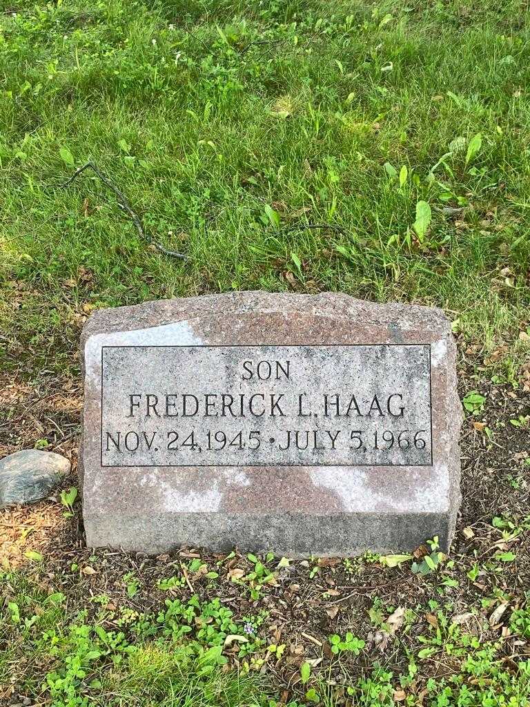 Frederick L. Haag's grave. Photo 3