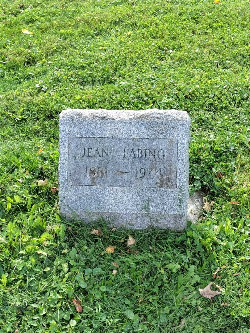 Jean Fabing's grave. Photo 2