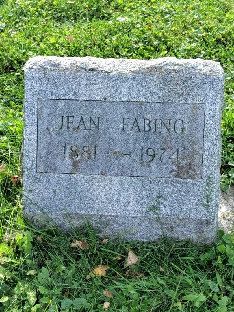 Jean Fabing's grave. Photo 3