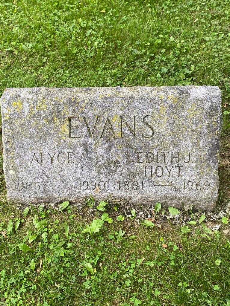 Alyce A. Evans's grave. Photo 3