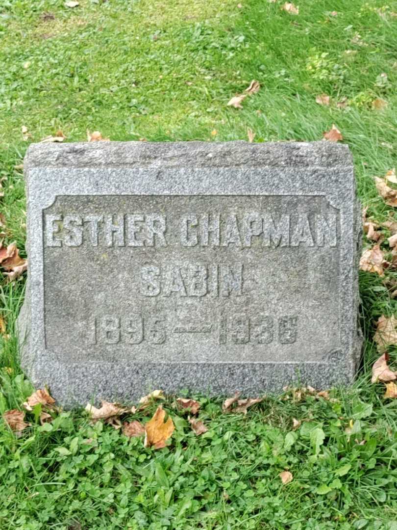 Esther Marion Sabin's grave. Photo 3