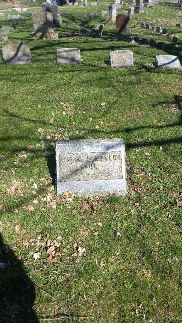 Mayme K. Meyers's grave. Photo 2