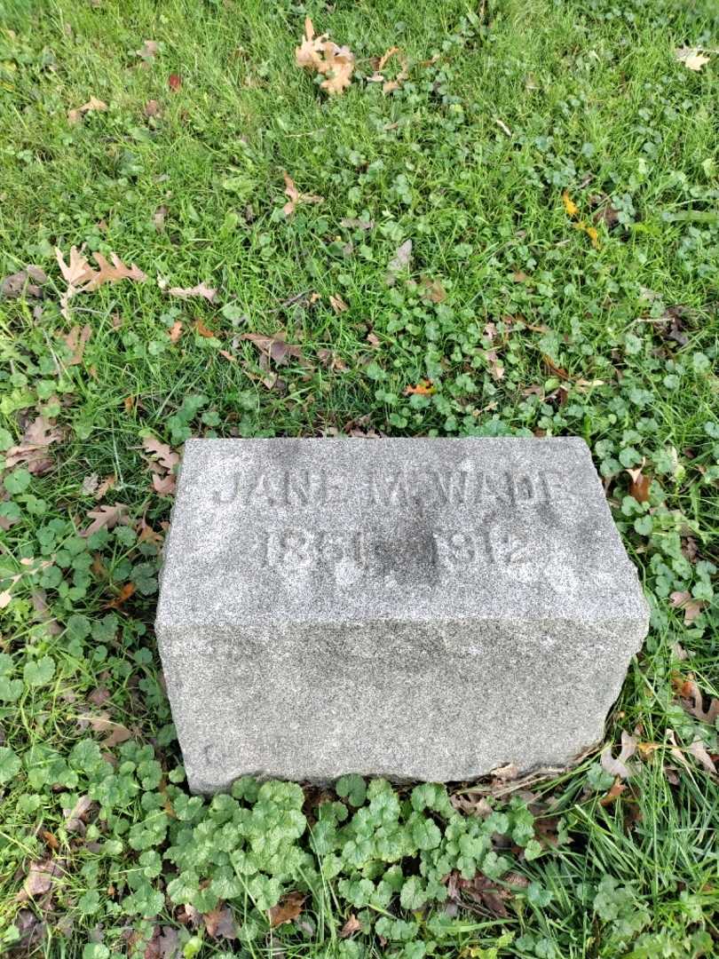Jane M. Wade's grave. Photo 2